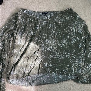 Olive off the shoulder blouse